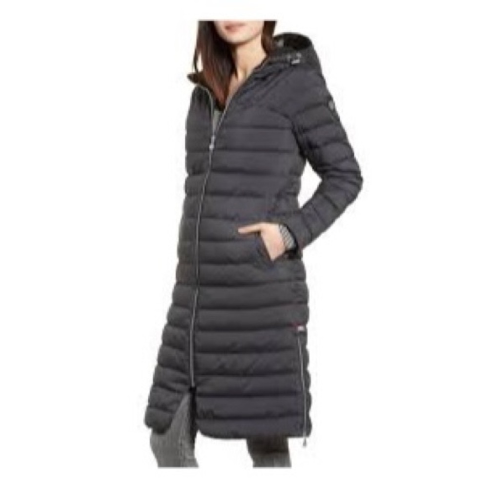 Berdardo Microtouch Pillow Down & Feather Fill Long Coat